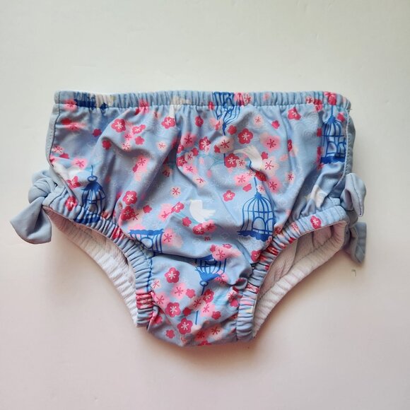 i Play Reusable Swim Diaper 18m (22-25 lbs) UPF 50+ Light Blue Songbird, Pull on - Picture 1 of 9